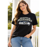 Seattle Seahawks Camo Logo T-Shirt – Bold Fan Edition Black Tee