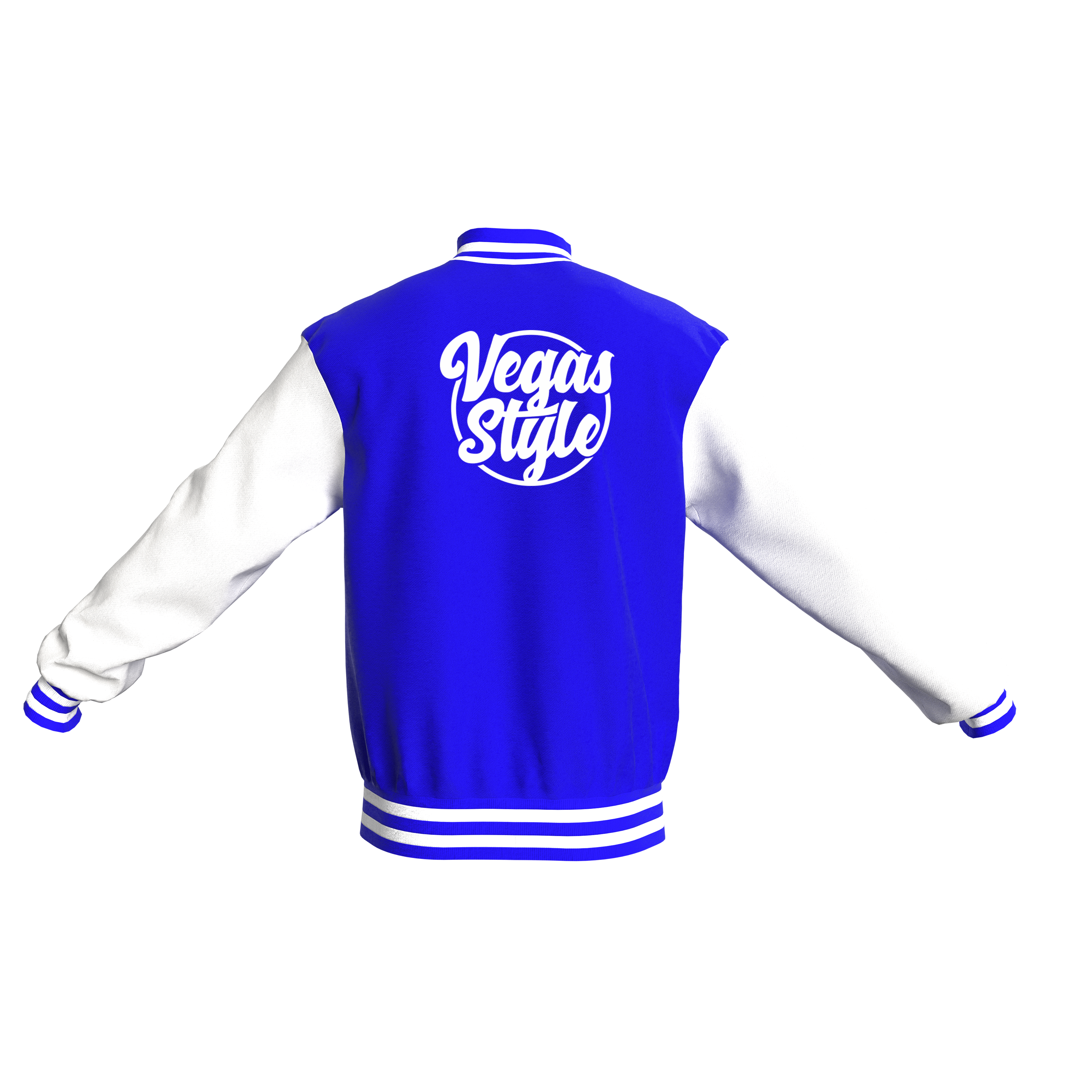 Luxury Embroidered Vegas Style Royal Blue Varsity Jacket | Premium Athletic Wear