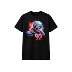 New England Patriots Skull Football T-Shirt – Game Day Streetwear Graphic Tee