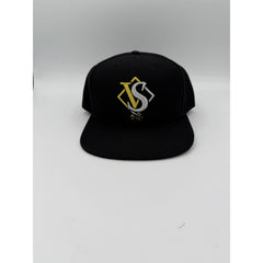 Vegas Style "Roll Em" Embroidered Snapback Hat – Black