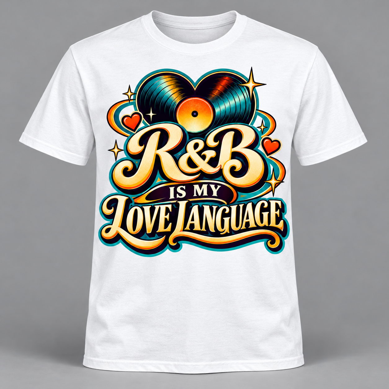 R&B Is My Love Language graphic T-shirt in White